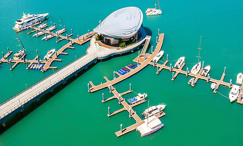 New Build Aluminum Pontoon Marina Agreed in Evergrande Ocean Flower Island Yacht Club, Hainan Province