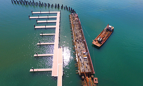 HaiHang Foundation Granted to Goodocks-Haikou Nanhai Pearl International Yacht Club-Starting Berth Area project-Concrete and Aluminum Pontoon